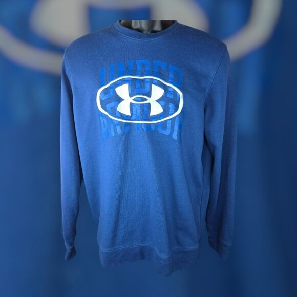 Under Armour Men's Crewneck Sweatshirt Medium Loose Fit Blue - Picture 1 of 8